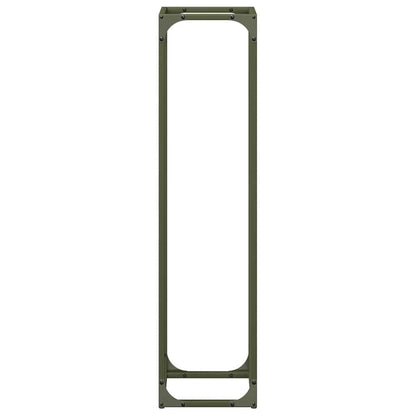 Firewood Rack Olive Green 25x25x100 cm Cold-rolled steel