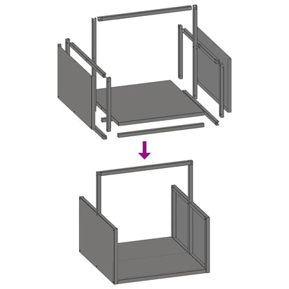 Firewood Rack Anthracite 40x40x40 cm Cold-rolled steel