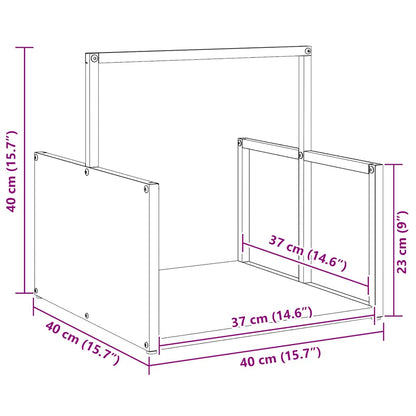 Firewood Rack Anthracite 40x40x40 cm Cold-rolled steel