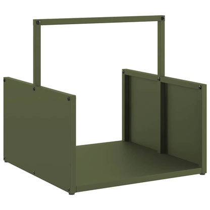Firewood Rack Olive Green 40x40x40 cm Cold-rolled steel