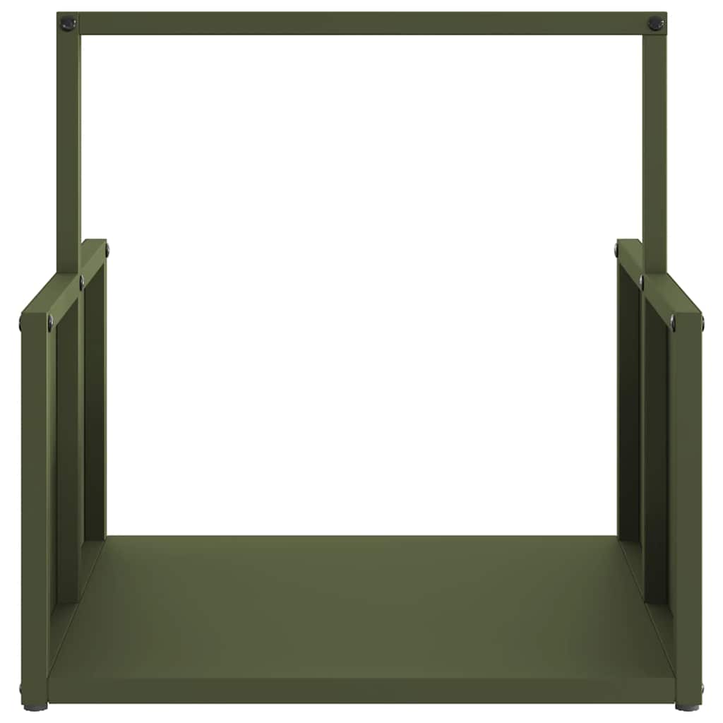 Firewood Rack Olive Green 40x40x40 cm Cold-rolled steel