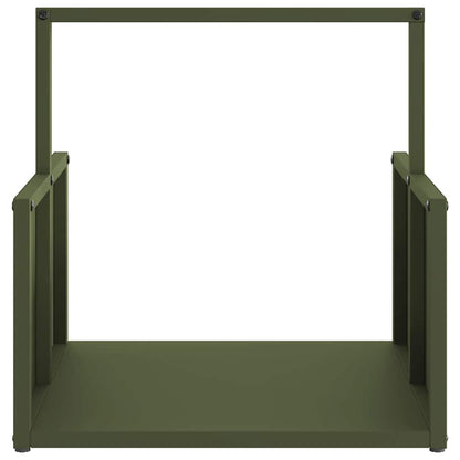 Firewood Rack Olive Green 40x40x40 cm Cold-rolled steel
