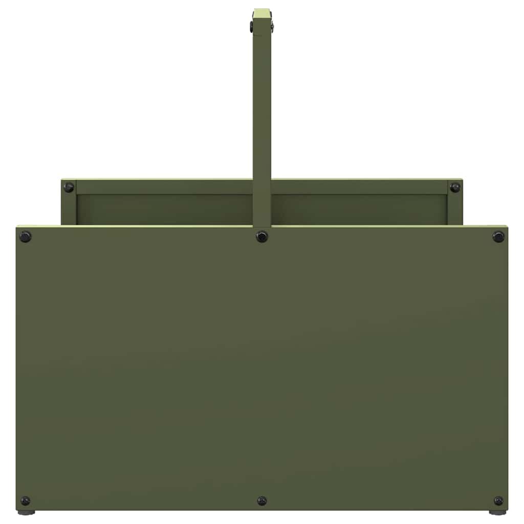 Firewood Rack Olive Green 40x40x40 cm Cold-rolled steel