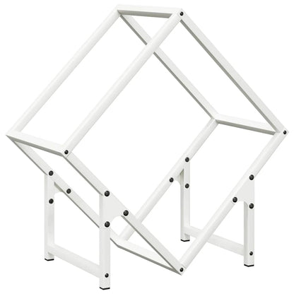 Firewood Rack White 50x25x50 cm Cold-rolled steel