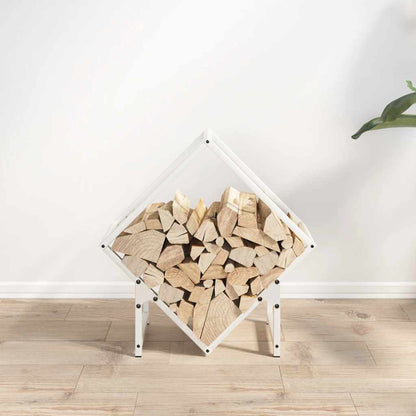 Firewood Rack White 50x25x50 cm Cold-rolled steel