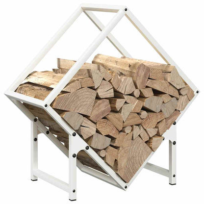 Firewood Rack White 50x25x50 cm Cold-rolled steel