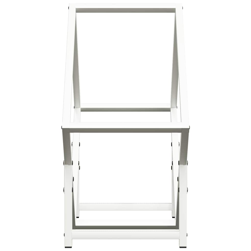 Firewood Rack White 50x25x50 cm Cold-rolled steel