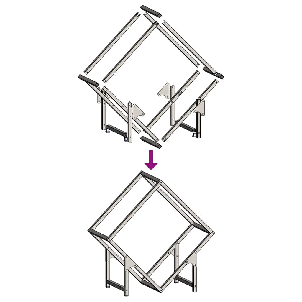 Firewood Rack White 50x25x50 cm Cold-rolled steel