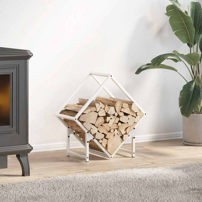 Firewood Rack White 50x25x50 cm Cold-rolled steel