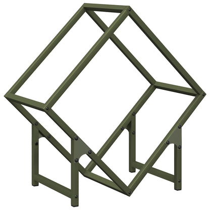 Firewood Rack Olive Green 50x25x50 cm Cold-rolled steel