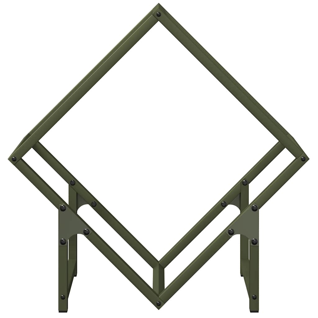 Firewood Rack Olive Green 50x25x50 cm Cold-rolled steel