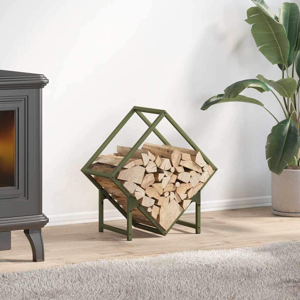 Firewood Rack Olive Green 50x25x50 cm Cold-rolled steel