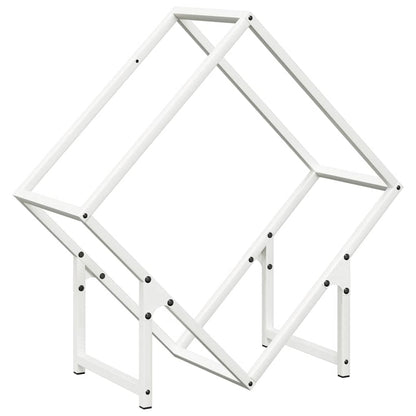 Firewood Rack White 60x25x60 cm Cold-rolled steel
