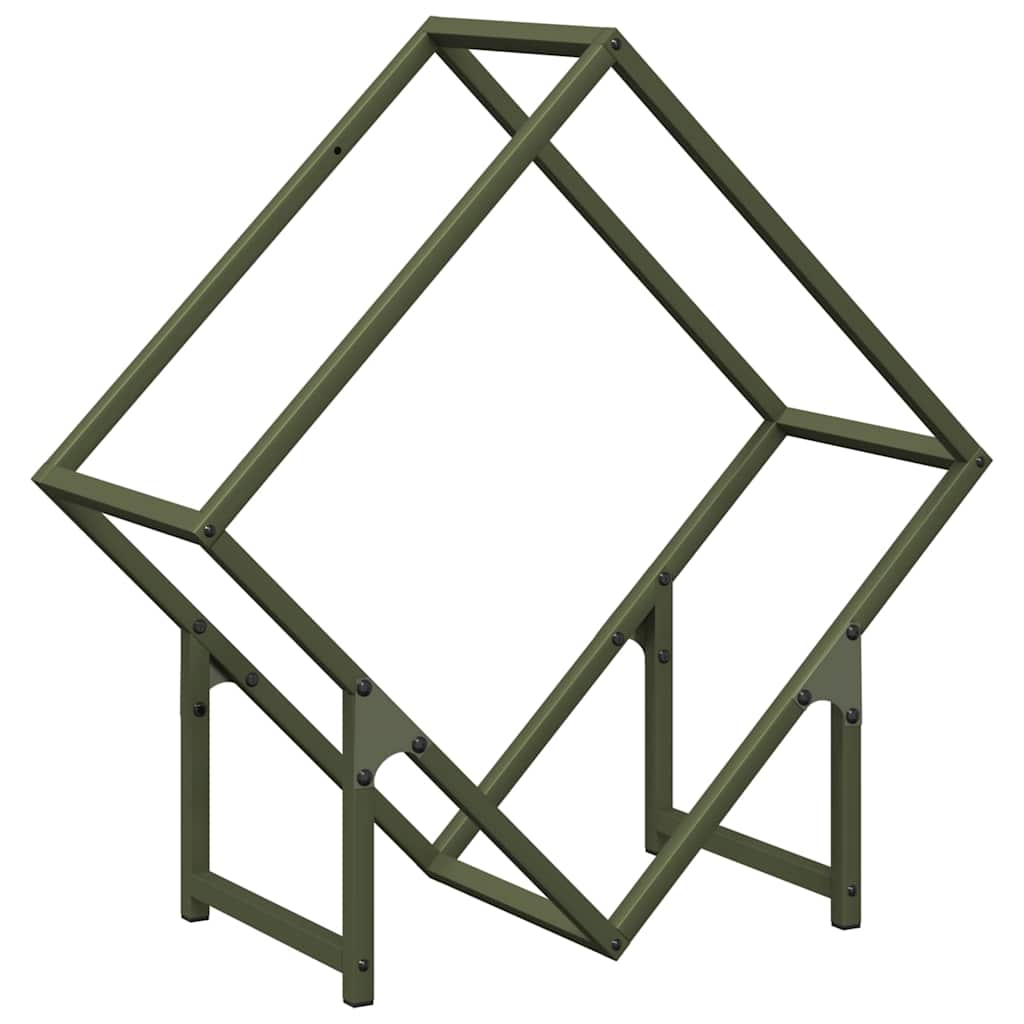 Firewood Rack Olive Green 60x25x60 cm Cold-rolled steel