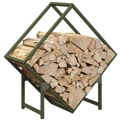 Firewood Rack Olive Green 60x25x60 cm Cold-rolled steel