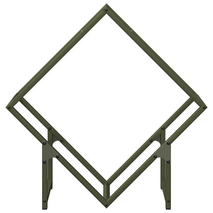 Firewood Rack Olive Green 60x25x60 cm Cold-rolled steel