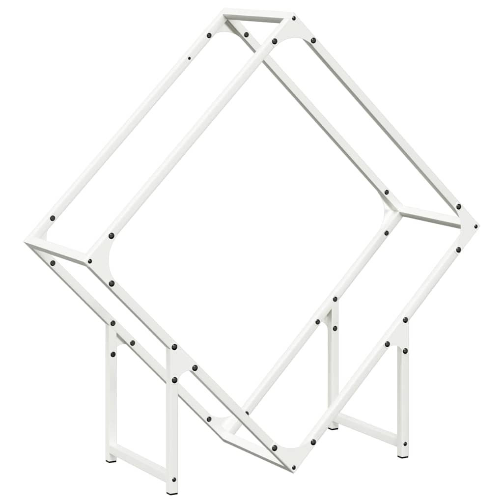 Firewood Rack White 80x25x80 cm Cold-rolled steel