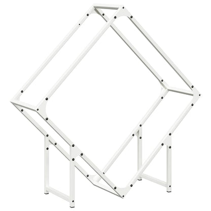 Firewood Rack White 80x25x80 cm Cold-rolled steel