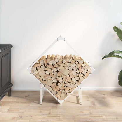 Firewood Rack White 80x25x80 cm Cold-rolled steel