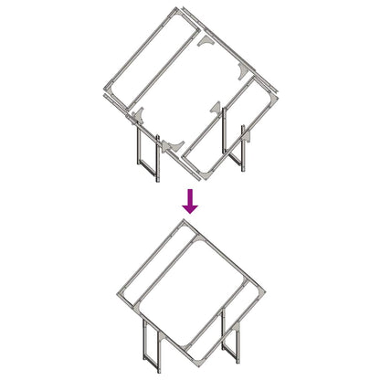 Firewood Rack White 80x25x80 cm Cold-rolled steel