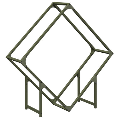 Firewood Rack Olive Green 80x25x80 cm Cold-rolled steel