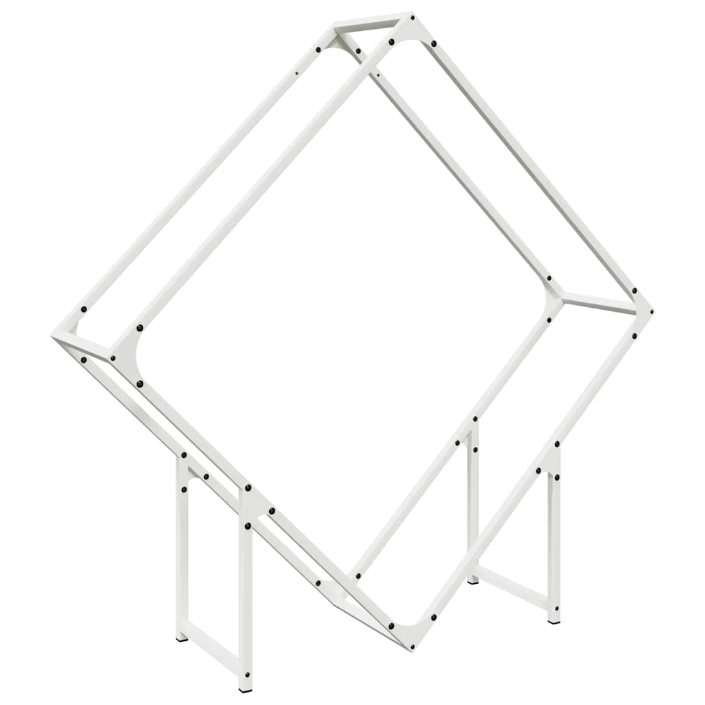 Firewood Rack White 100x25x100 cm Cold-rolled steel