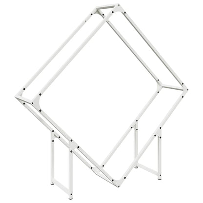 Firewood Rack White 100x25x100 cm Cold-rolled steel