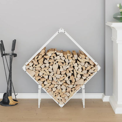 Firewood Rack White 100x25x100 cm Cold-rolled steel