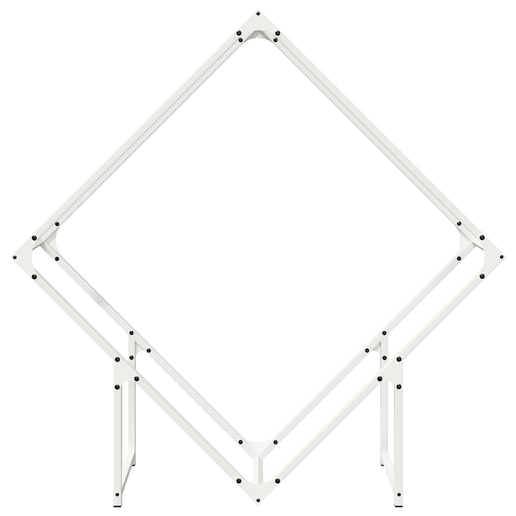 Firewood Rack White 100x25x100 cm Cold-rolled steel
