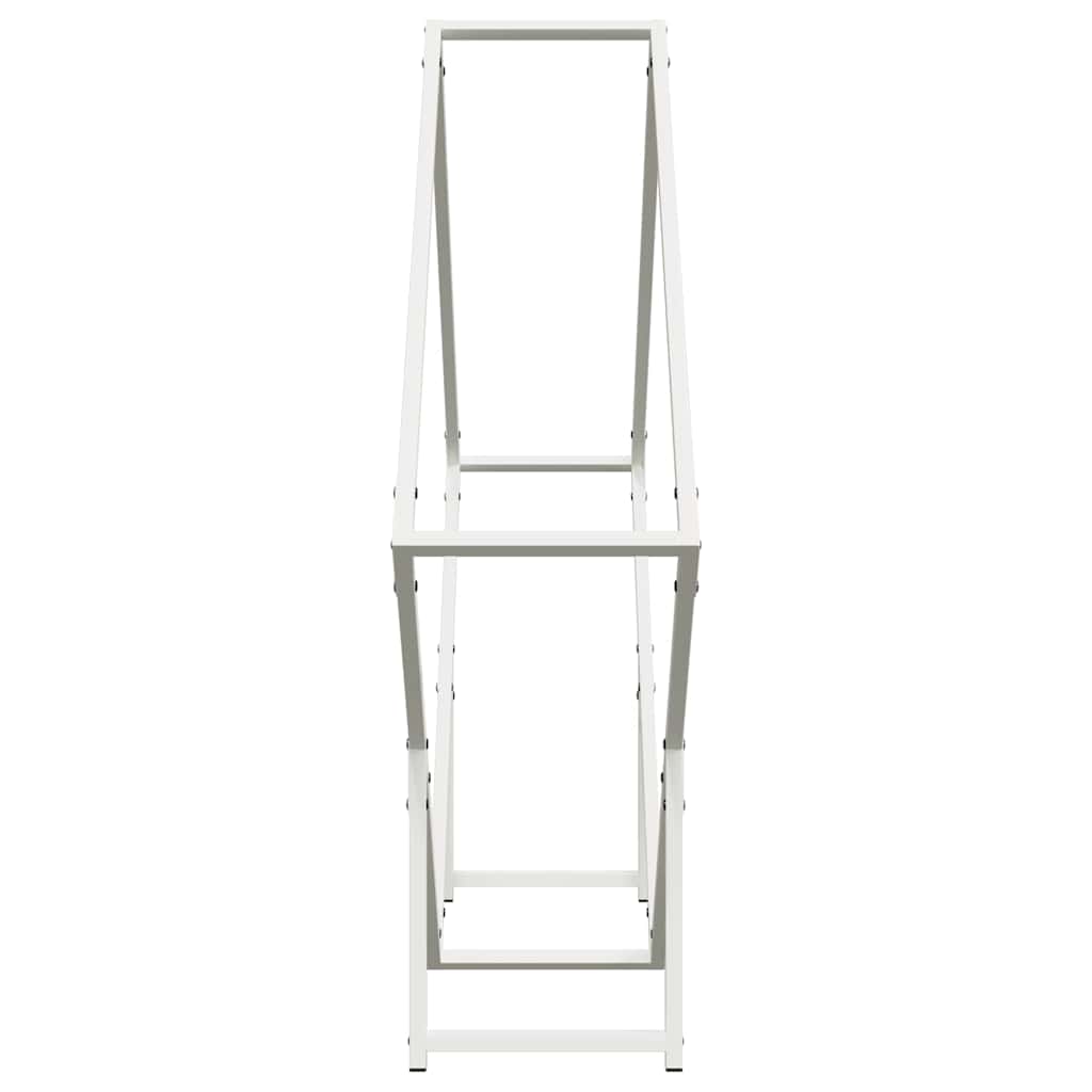 Firewood Rack White 100x25x100 cm Cold-rolled steel