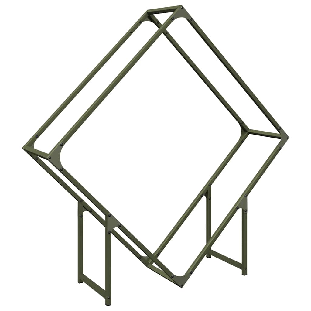 Firewood Rack Olive Green 100x25x100 cm Cold-rolled steel