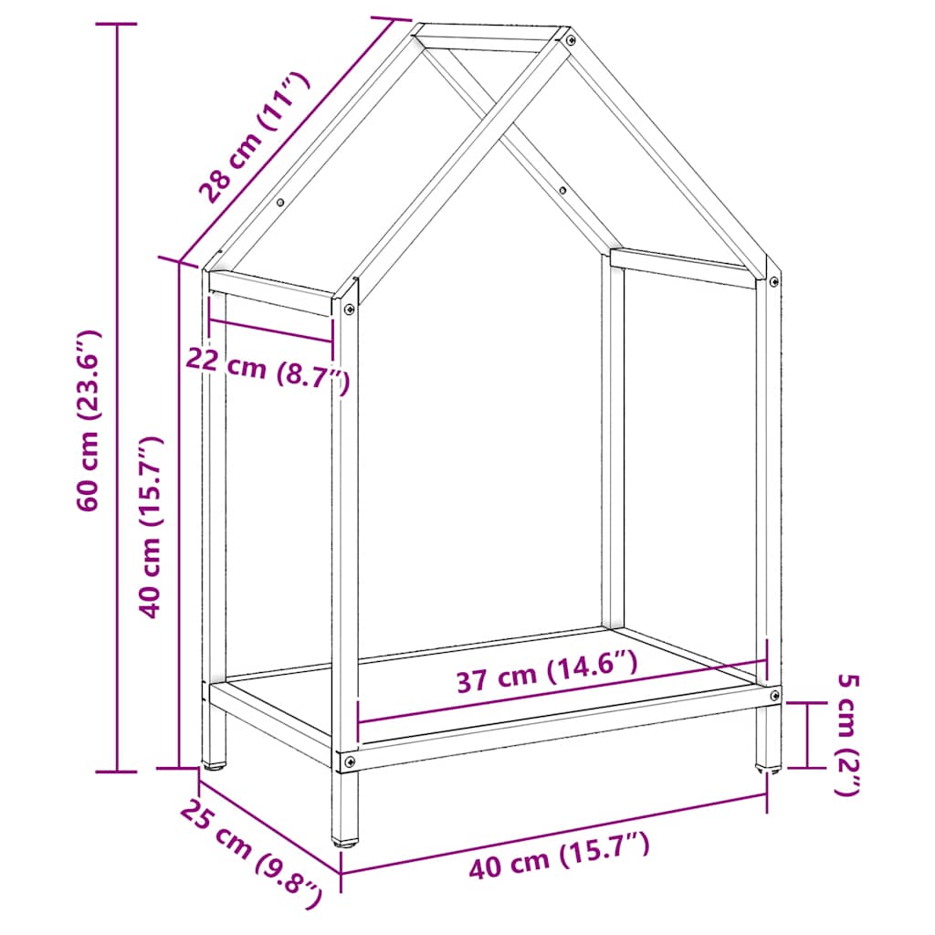 Firewood Rack Olive Green 40x25x60 cm Cold-rolled steel