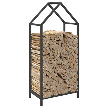 Firewood Rack Black 40x25x90 cm Cold-rolled steel