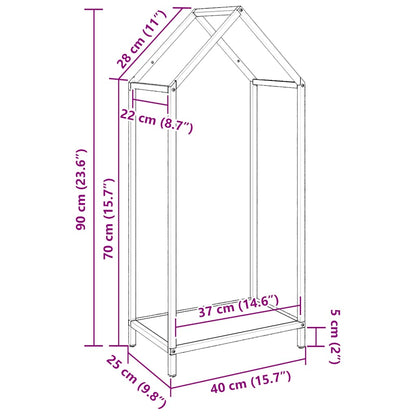 Firewood Rack Anthracite 40x25x90 cm Cold-rolled steel