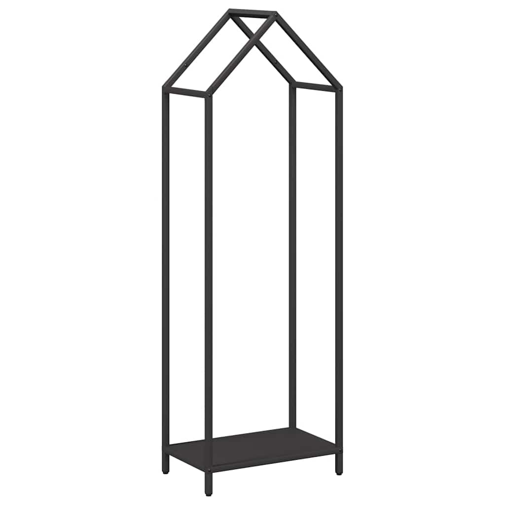 Firewood Rack Black 40x25x120 cm Cold-rolled steel