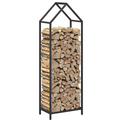 Firewood Rack Black 40x25x120 cm Cold-rolled steel
