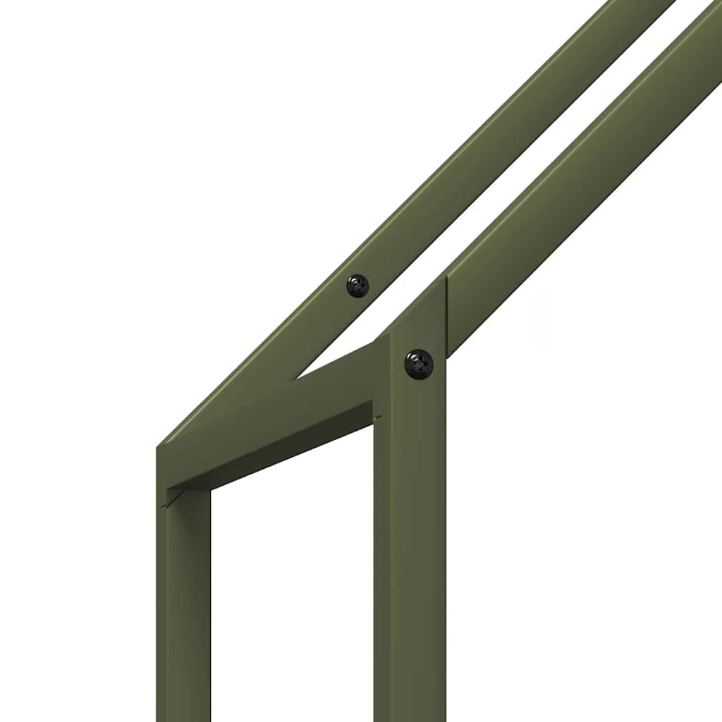 Firewood Rack Olive Green 40x25x120 cm Cold-rolled steel