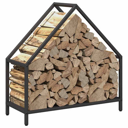 Firewood Rack Black 60x25x60 cm Cold-rolled steel