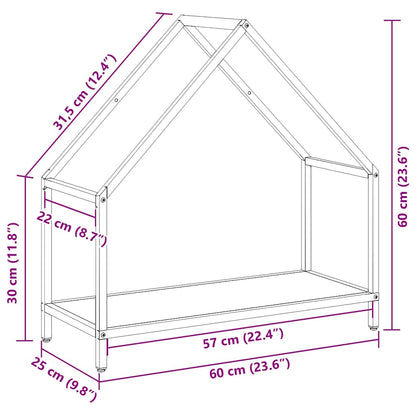 Firewood Rack Black 60x25x60 cm Cold-rolled steel