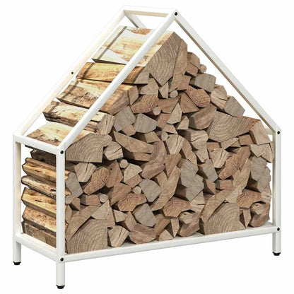 Firewood Rack White 60x25x60 cm Cold-rolled steel
