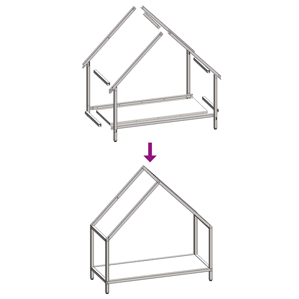 Firewood Rack White 60x25x60 cm Cold-rolled steel