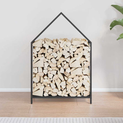 Firewood Rack Black 60x25x90 cm Cold-rolled steel