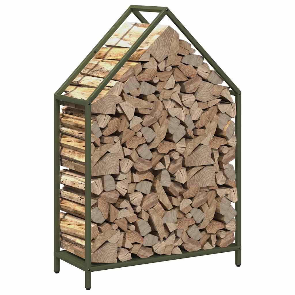 Firewood Rack Olive Green 60x25x90 cm Cold-rolled steel