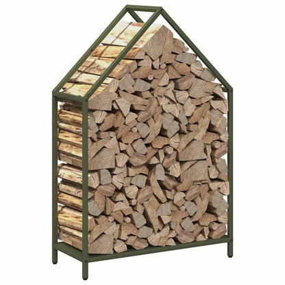 Firewood Rack Olive Green 60x25x90 cm Cold-rolled steel