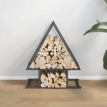 Firewood Rack Black 50x25x60 cm Cold-rolled steel