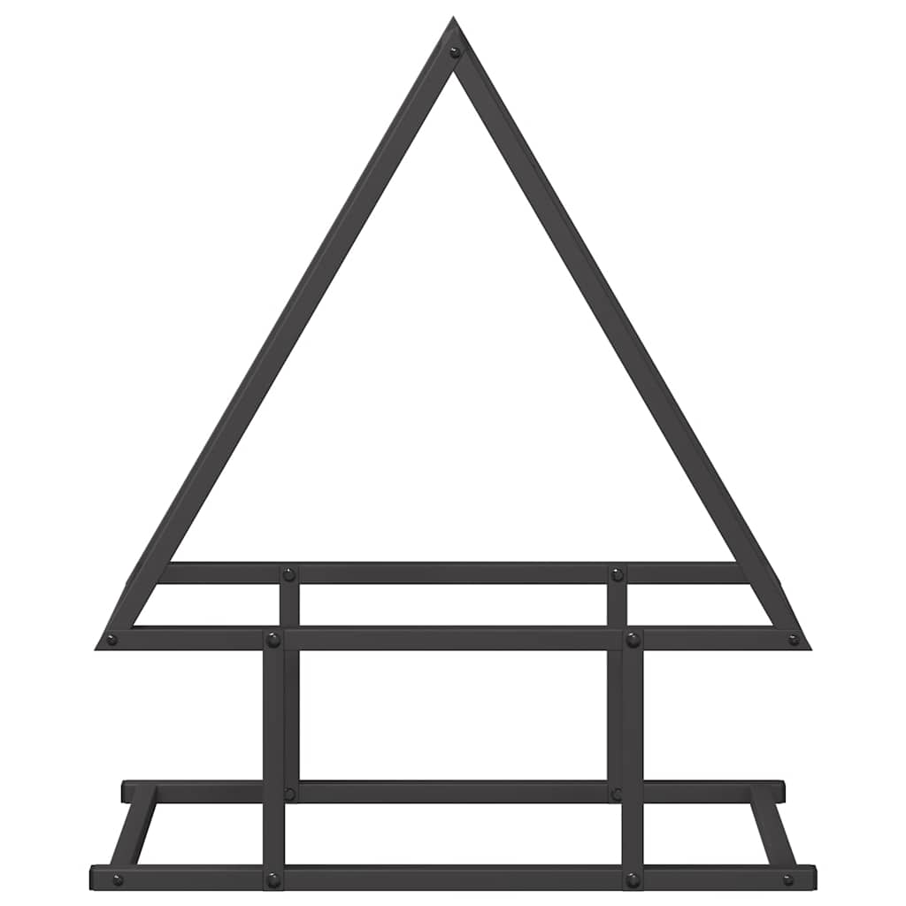 Firewood Rack Black 50x25x60 cm Cold-rolled steel
