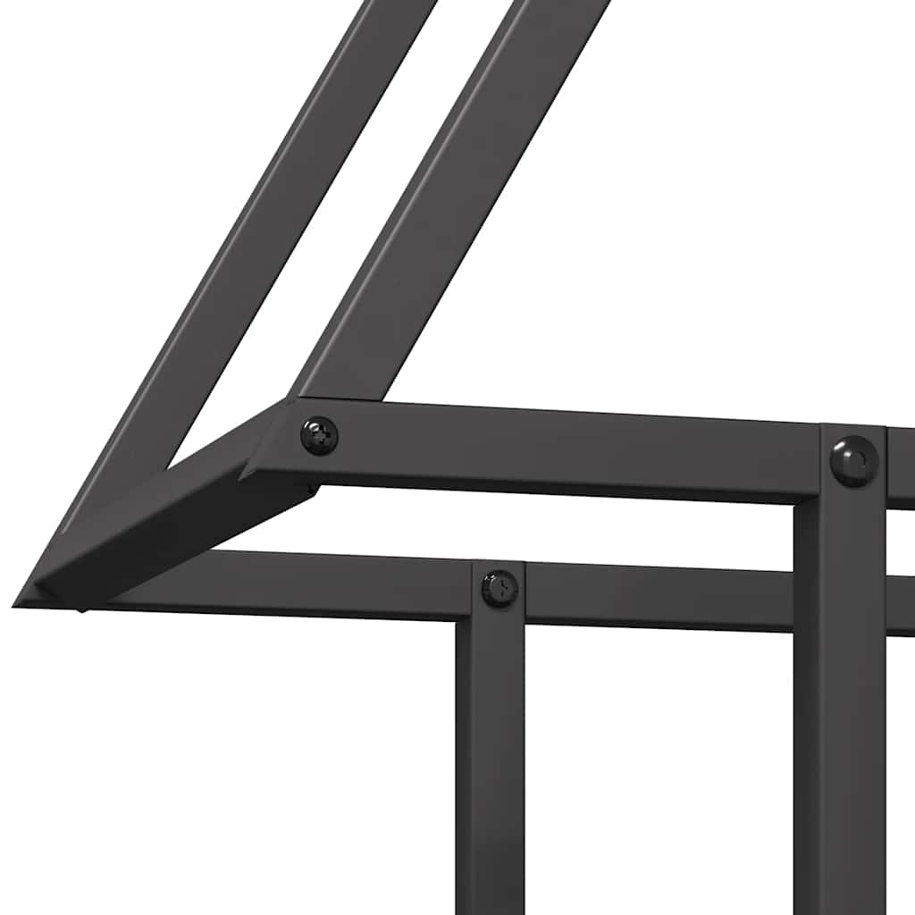 Firewood Rack Black 50x25x60 cm Cold-rolled steel