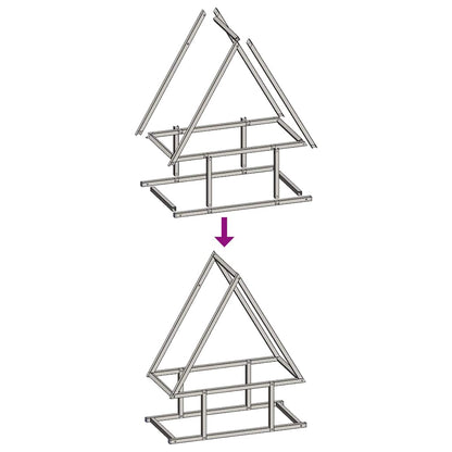 Firewood Rack Black 50x25x60 cm Cold-rolled steel