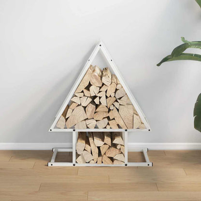 Firewood Rack White 50x25x60 cm Cold-rolled steel