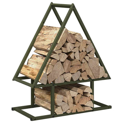 Firewood Rack Olive Green 50x25x60 cm Cold-rolled steel